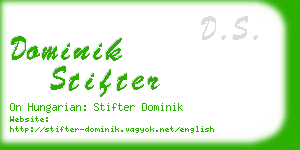dominik stifter business card